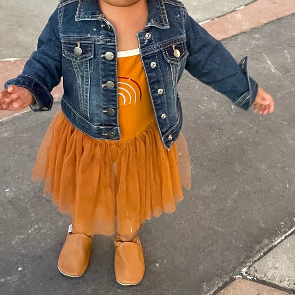 Rainbow Tulle dress, 6-12 months with bodysuit snaps - Picture 7 of 7